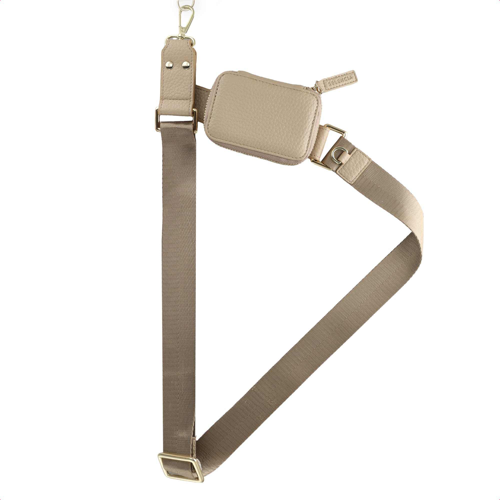 Selencia Telefoonkoord met Klein Tasje - Beige