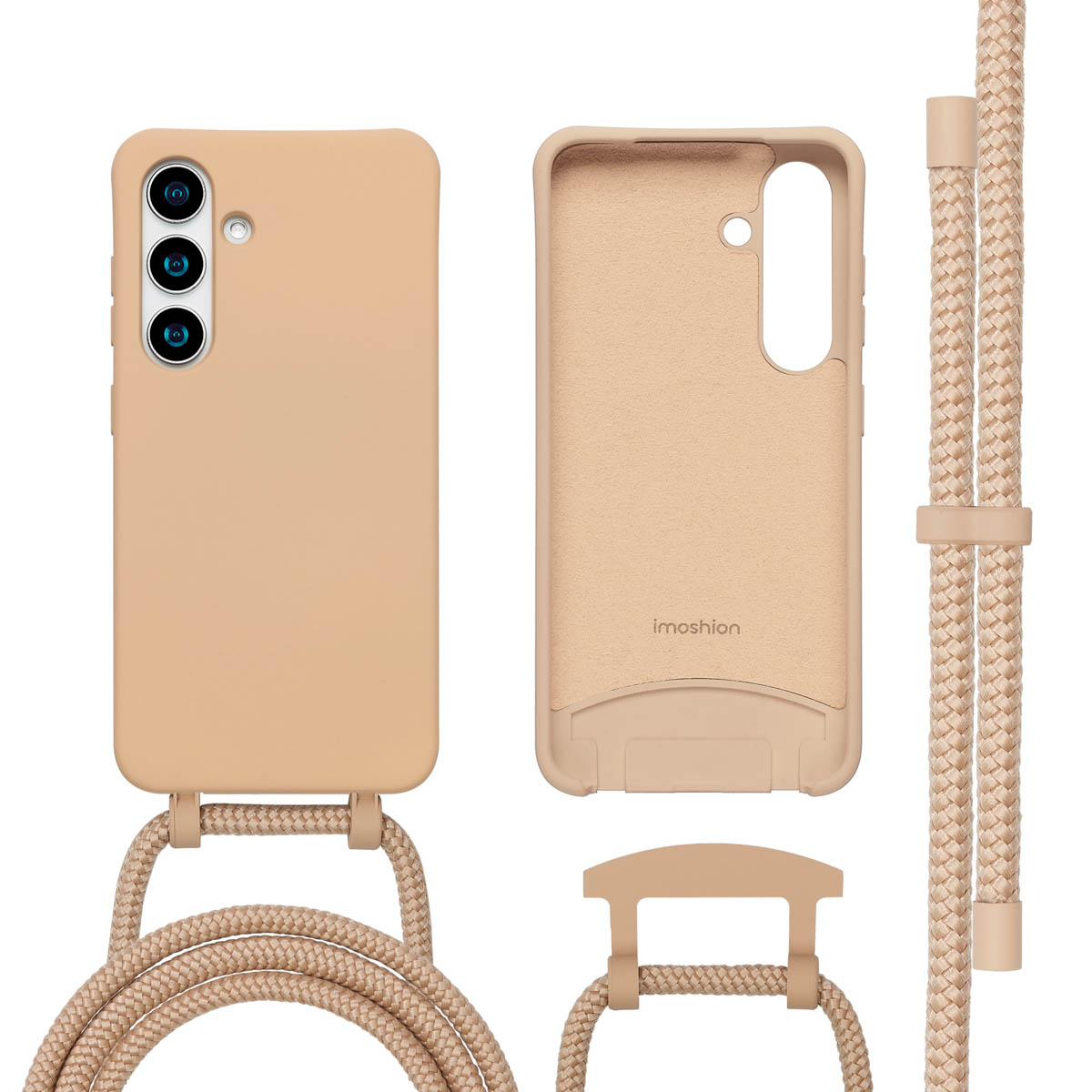 imoshion Coque arrière Color avec cordon amovible et MagSafe Samsung Galaxy S25 / S24 - Beige