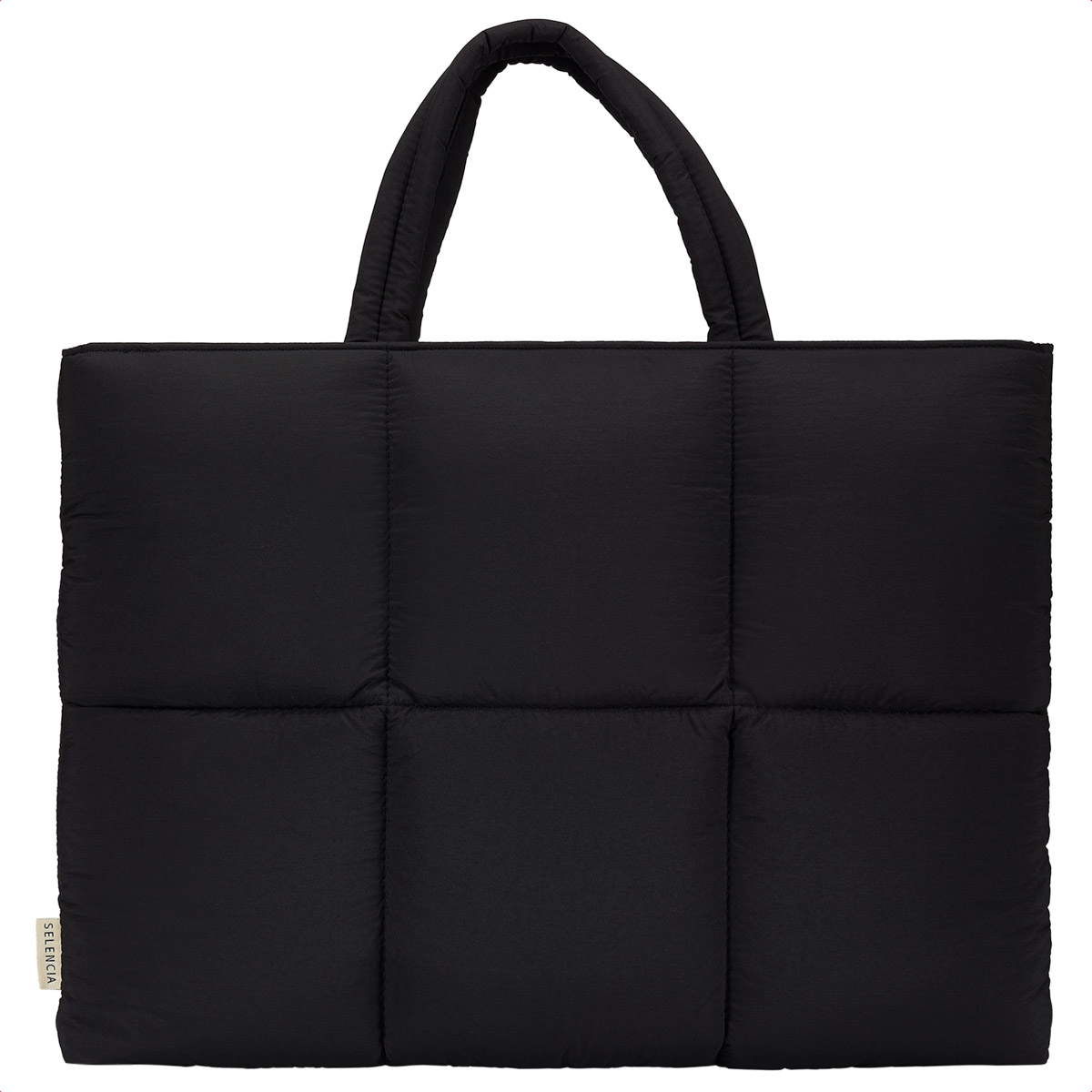 Selencia Vaya Puffy Laptoptas 16 inch - Midnight Black