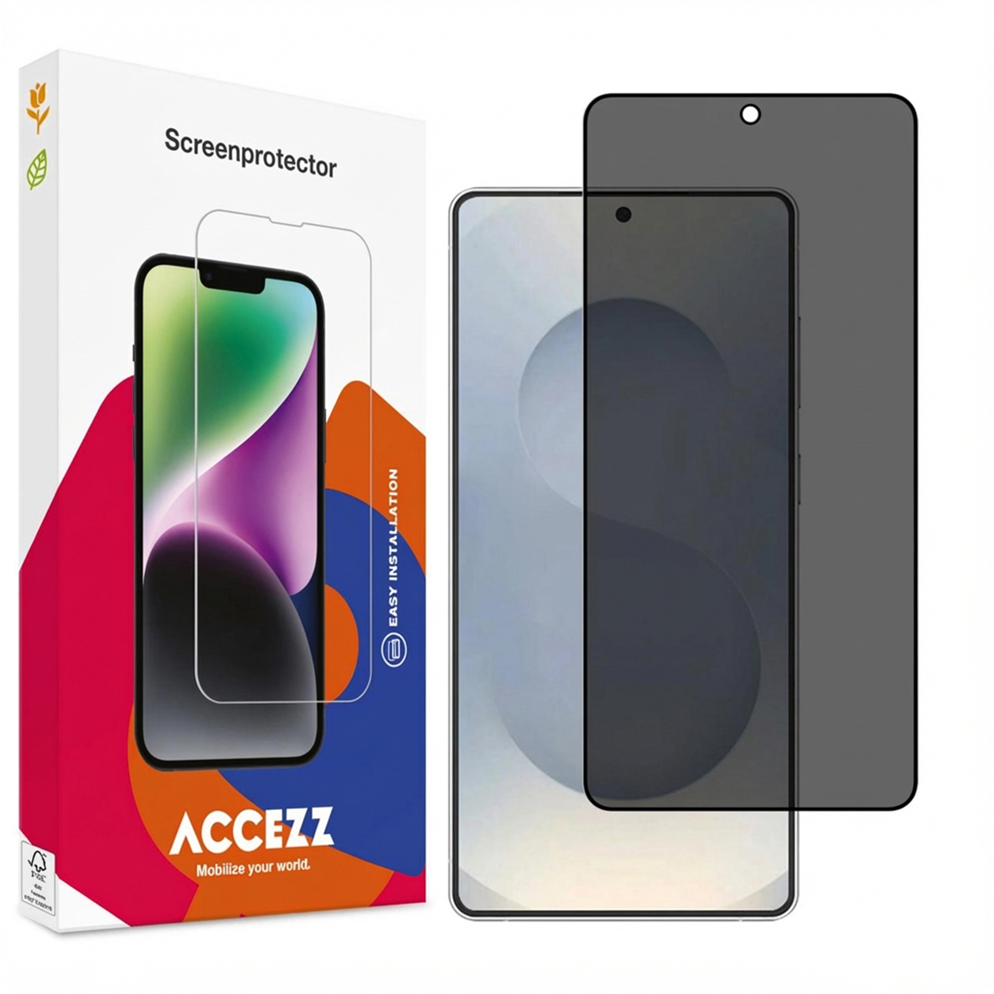 Accezz Gehard Glas Privacy Screenprotector voor de Samsung Galaxy S25 Edge