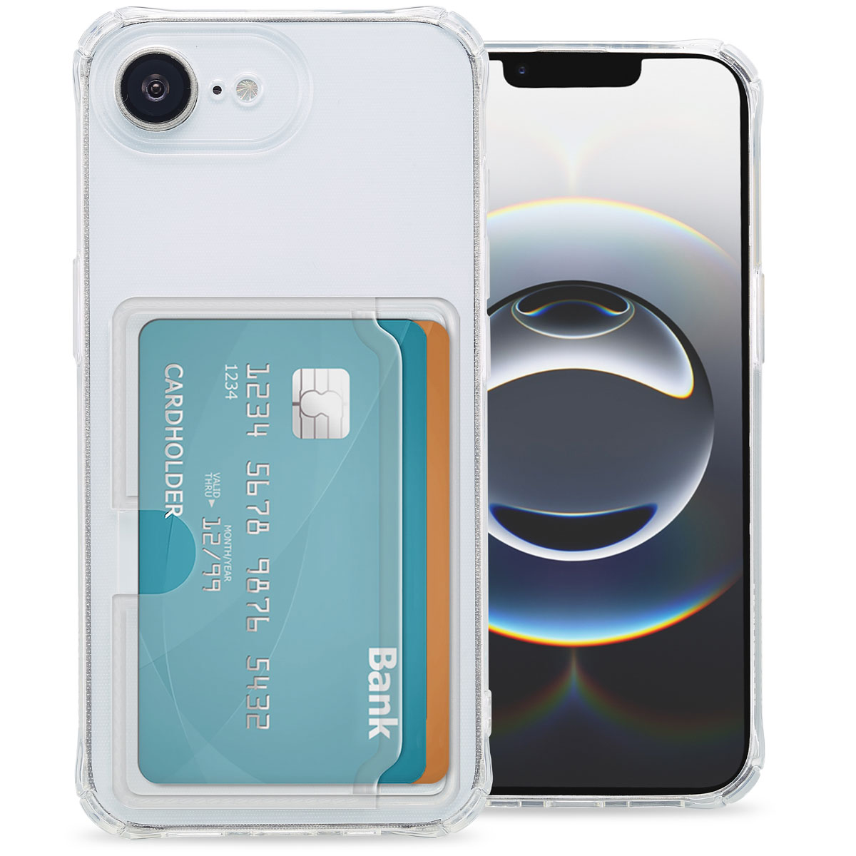 imoshion Coque silicone avec porte-cartes Apple iPhone 17e / 16e - Transparent