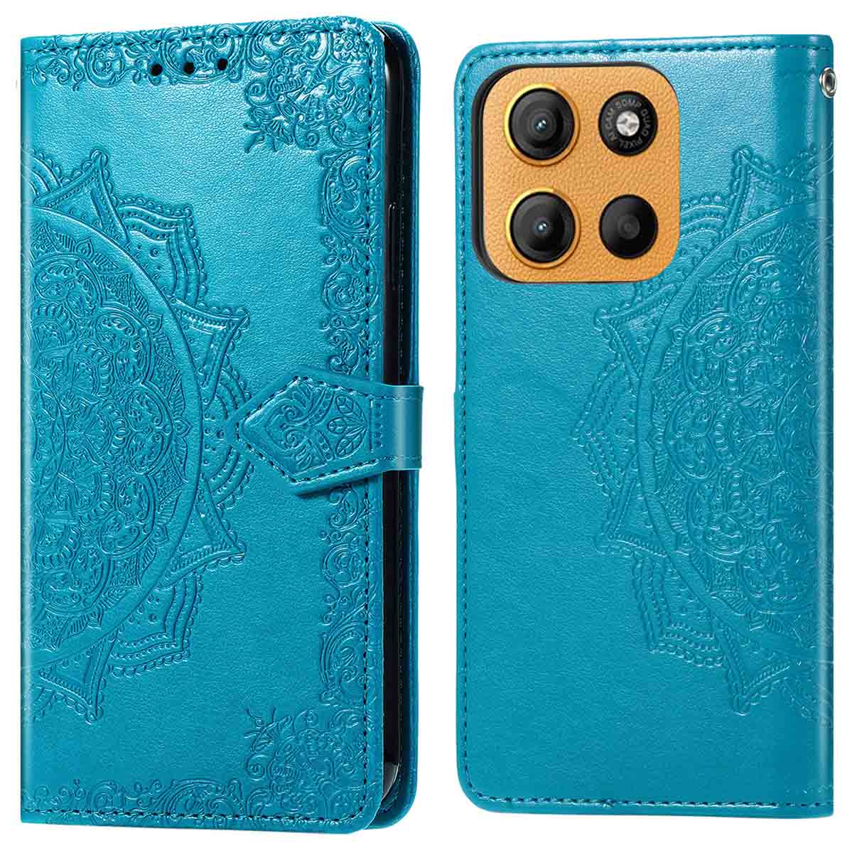 imoshion Mandala Bookcase voor de Motorola Moto G15 / G15 Power - Turquoise
