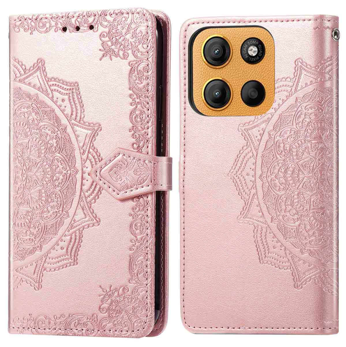 imoshion Mandala Bookcase voor de Motorola Moto G15 / G15 Power - Rosé Goud