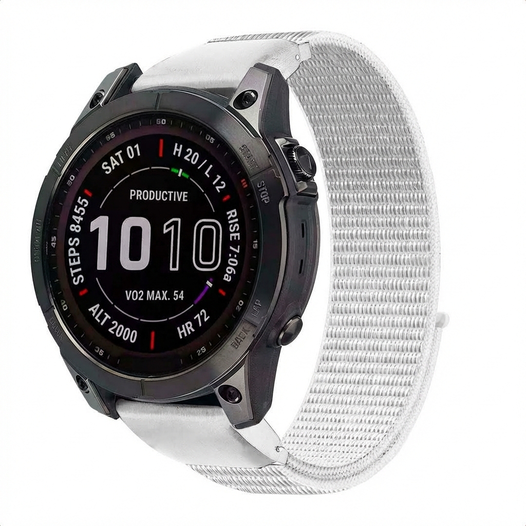 imoshion QuickFit® Nylon bandje - Garmin 20 mm aansluiting - Maat L/XL - Wit