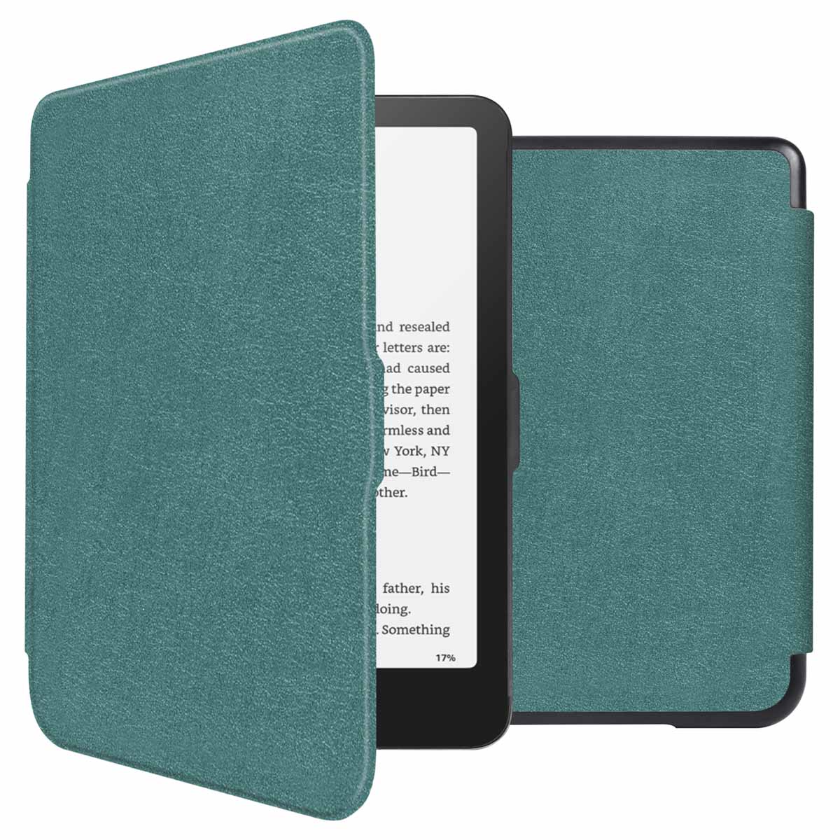 imoshion Slim Hard Case Bookcase voor de Amazon Kindle Paperwhite (2024) / Paperwhite Signature Edition (2024) / Colorsoft (2024) / Colorsoft Signature Edition (2024) - Donkergroen