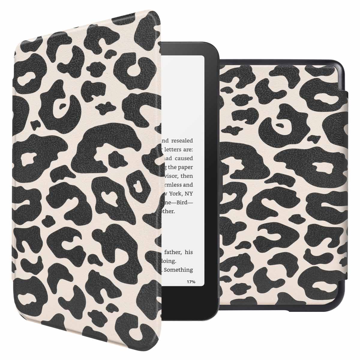 imoshion Design Slim Hard Case Sleepcover Amazon Kindle Paperwhite (2024) / Paperwhite Signature Edition (2024) / Colorsoft (2024) / Colorsoft Signature Edition (2024) - Leopard