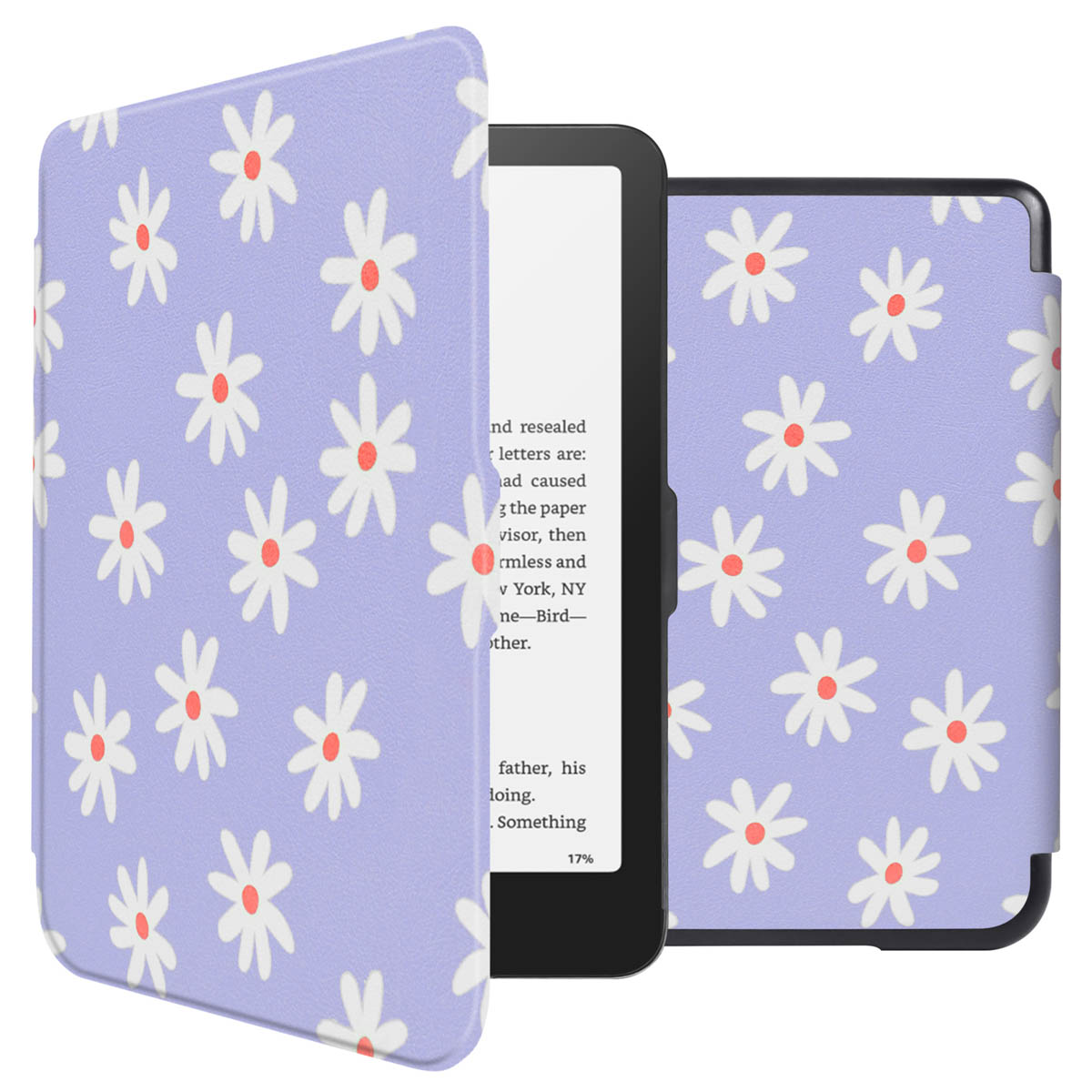 imoshion Design Slim Hard Case Sleepcover Amazon Kindle Paperwhite (2024) / Paperwhite Signature Edition (2024) / Colorsoft (2024) / Colorsoft Signature Edition (2024) - Flowers Distance