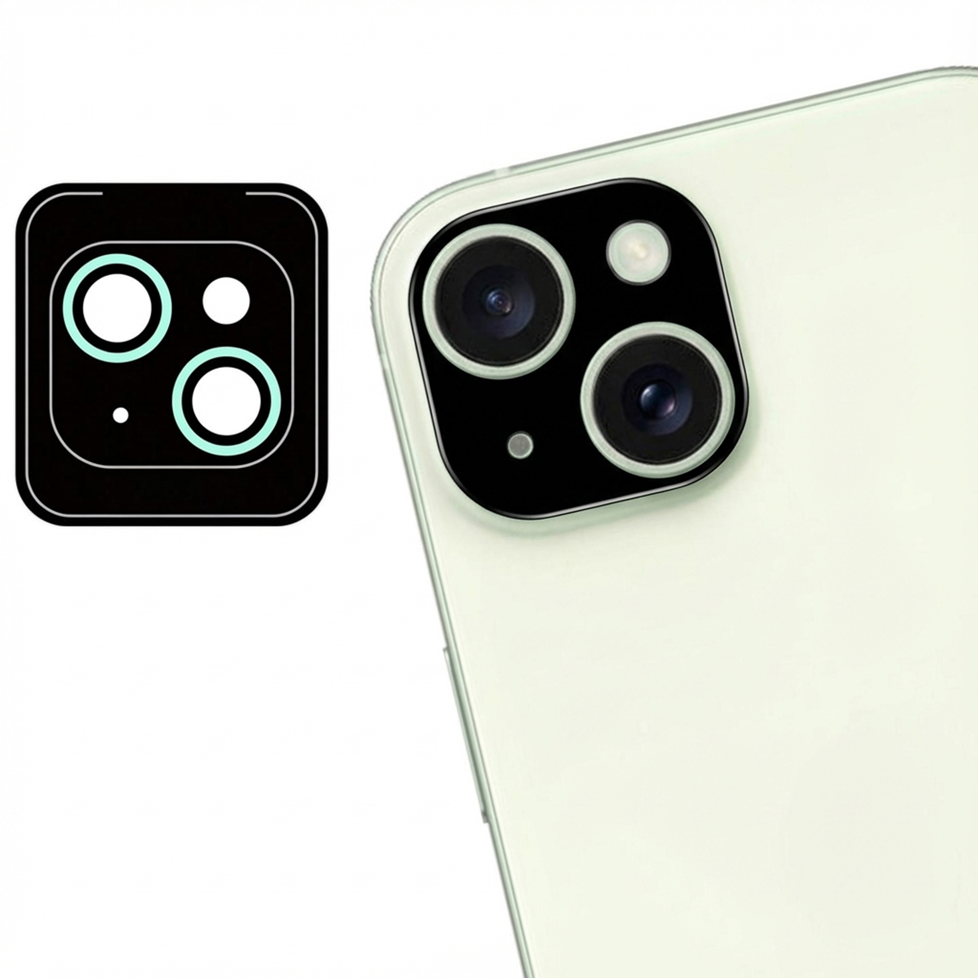 imoshion 2 Pack Camera lens protector voor de Apple iPhone 15 / 15 Plus - Green