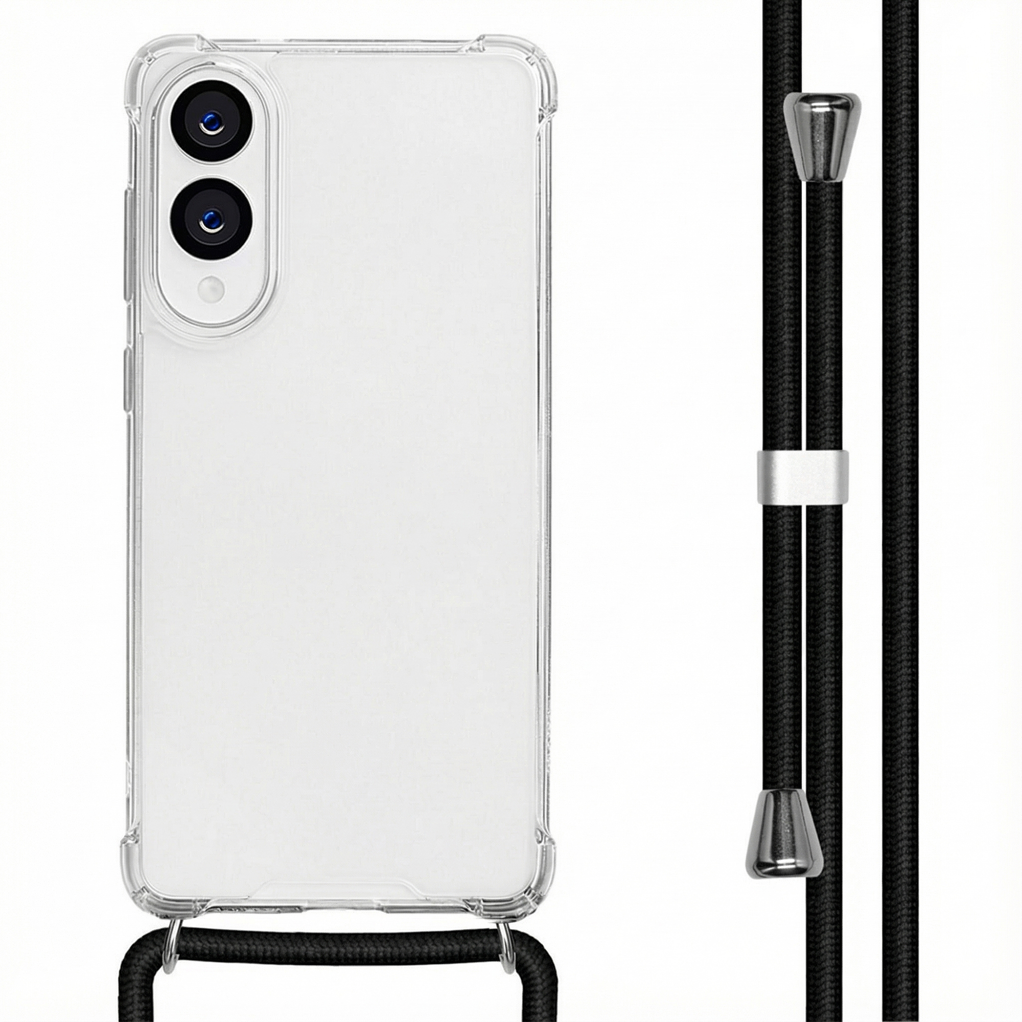 imoshion Coque arrière Transparente avec cordon Samsung Galaxy S25 Edge - Noir