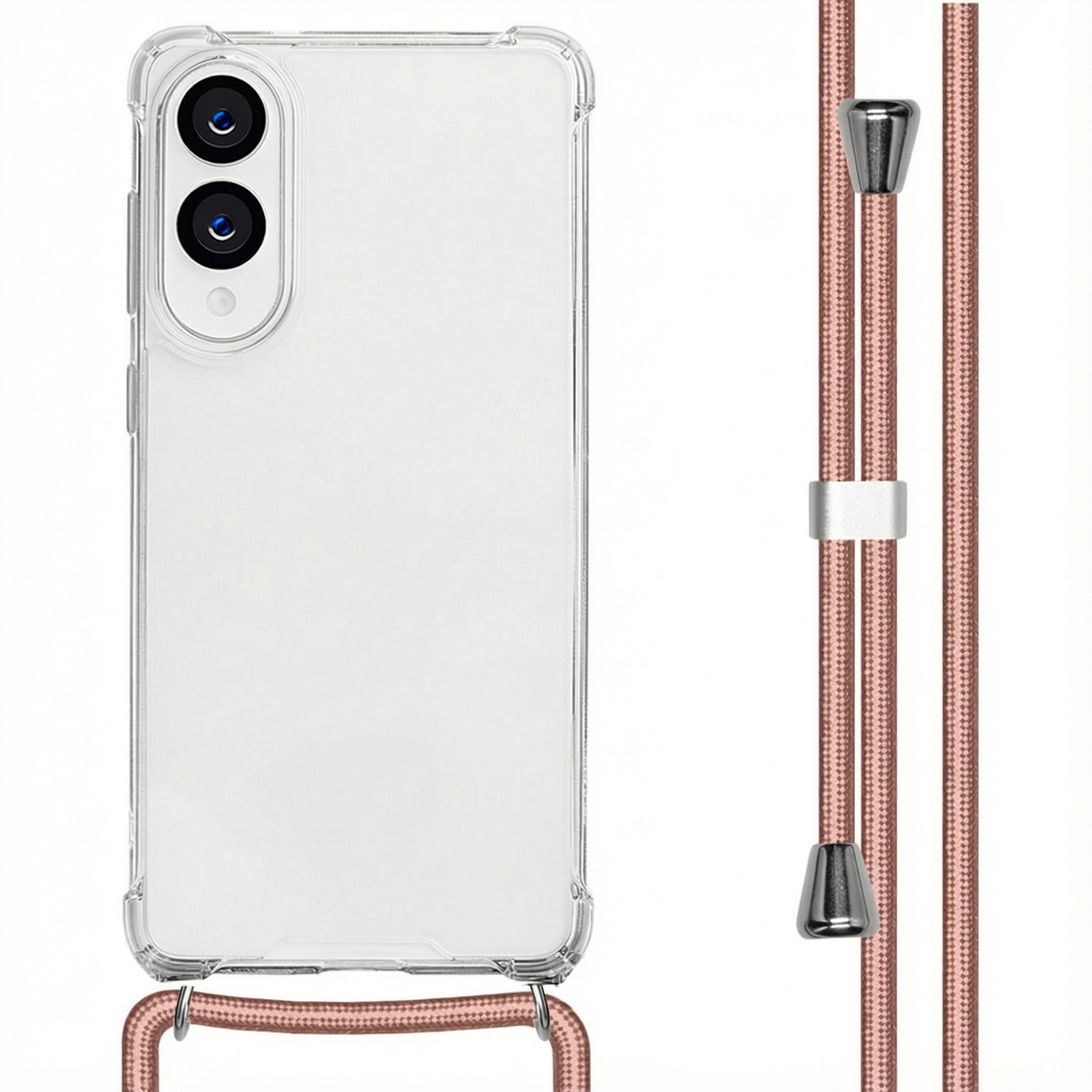 imoshion Coque arrière Transparente avec cordon Samsung Galaxy S25 Edge - Rose Doré