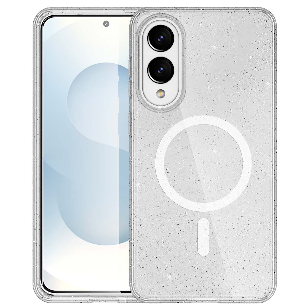imoshion Coque Pailletée avec MagSafe Samsung Galaxy S25 Edge - Transparent