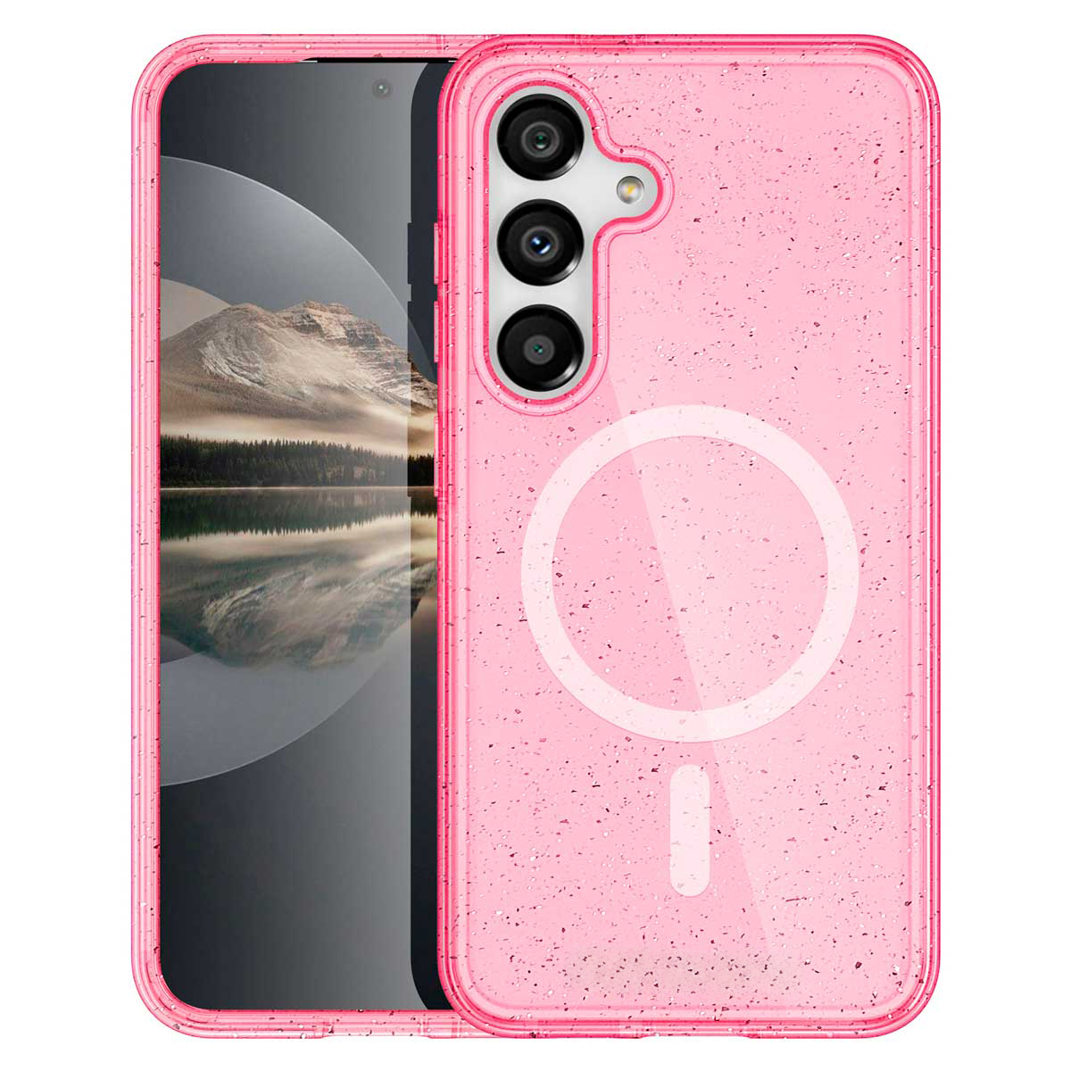 imoshion Coque Pailletée avec MagSafe Samsung Galaxy S25 Plus - Rose