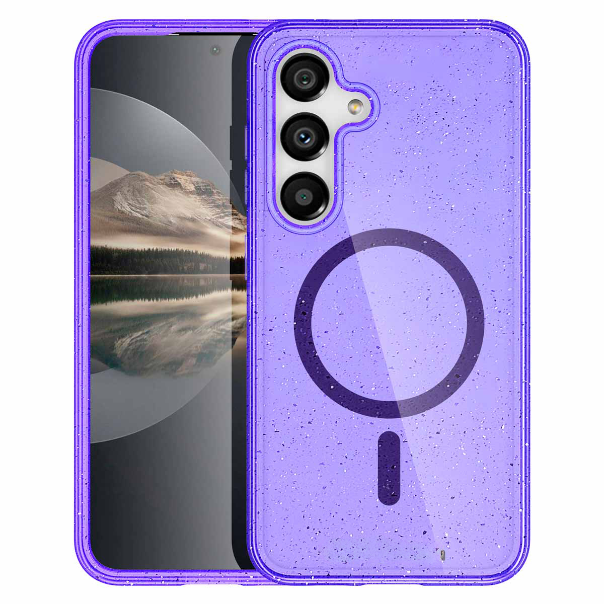 imoshion Coque Pailletée avec MagSafe Samsung Galaxy S25 Plus - Violet