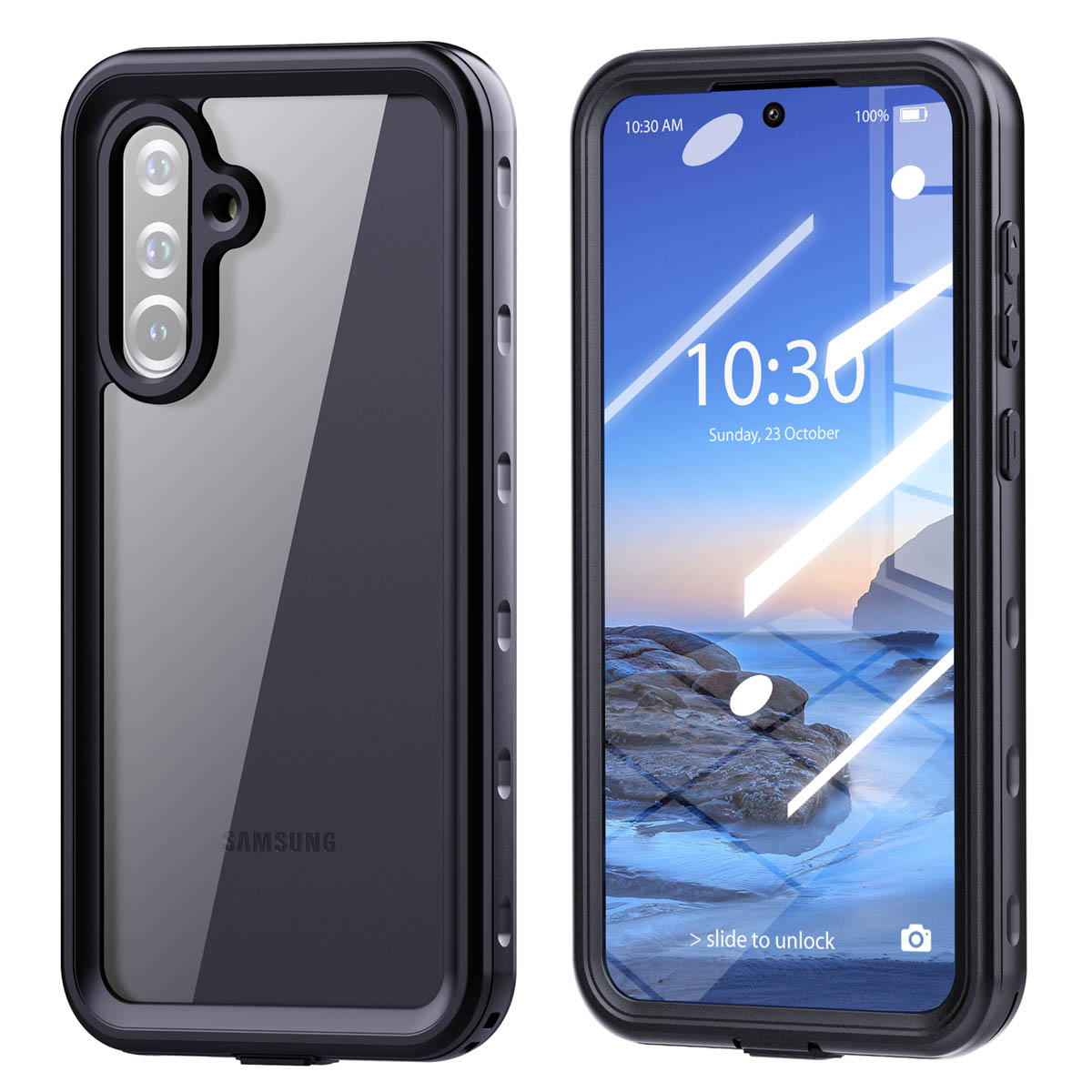 Redpepper Dot Plus Waterproof Backcover voor de Samsung Galaxy A56 - Zwart