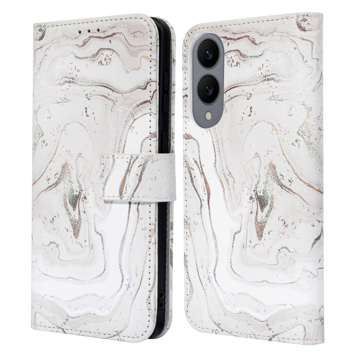 imoshion Design Bookcase voor de Samsung Galaxy S25 Edge - Sandy Marble