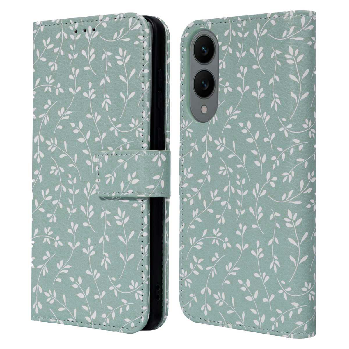 imoshion Design Bookcase voor de Samsung Galaxy S25 Edge - Smoke Green Flowers