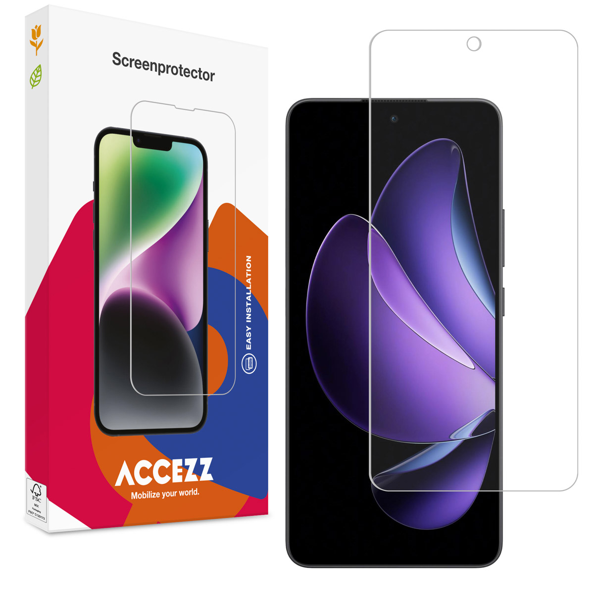 Accezz Gehard Glas Screenprotector voor de Oppo Reno 13 F