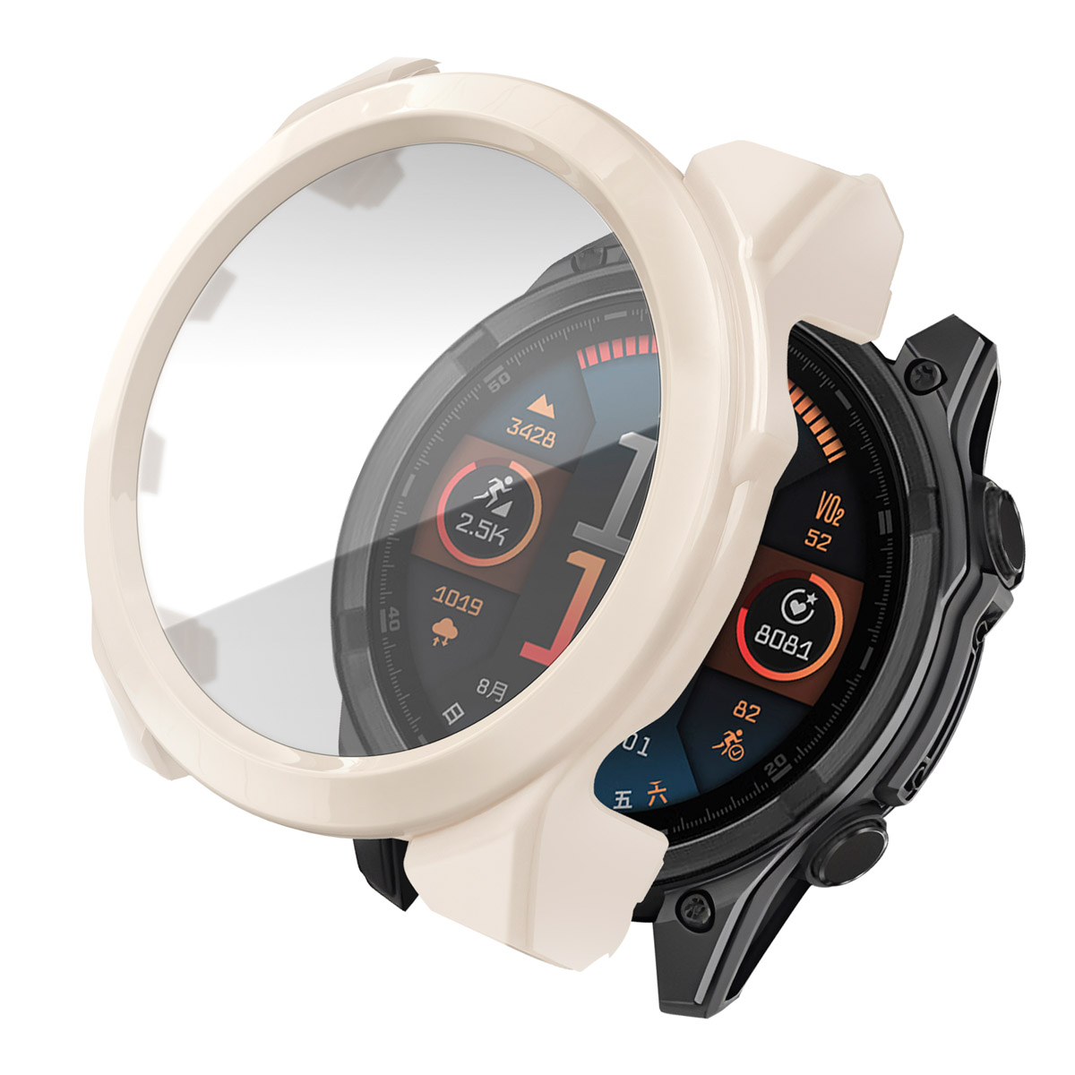 imoshion Full Cover Hardcase voor de Garmin Fenix 8 - 51 mm - Beige
