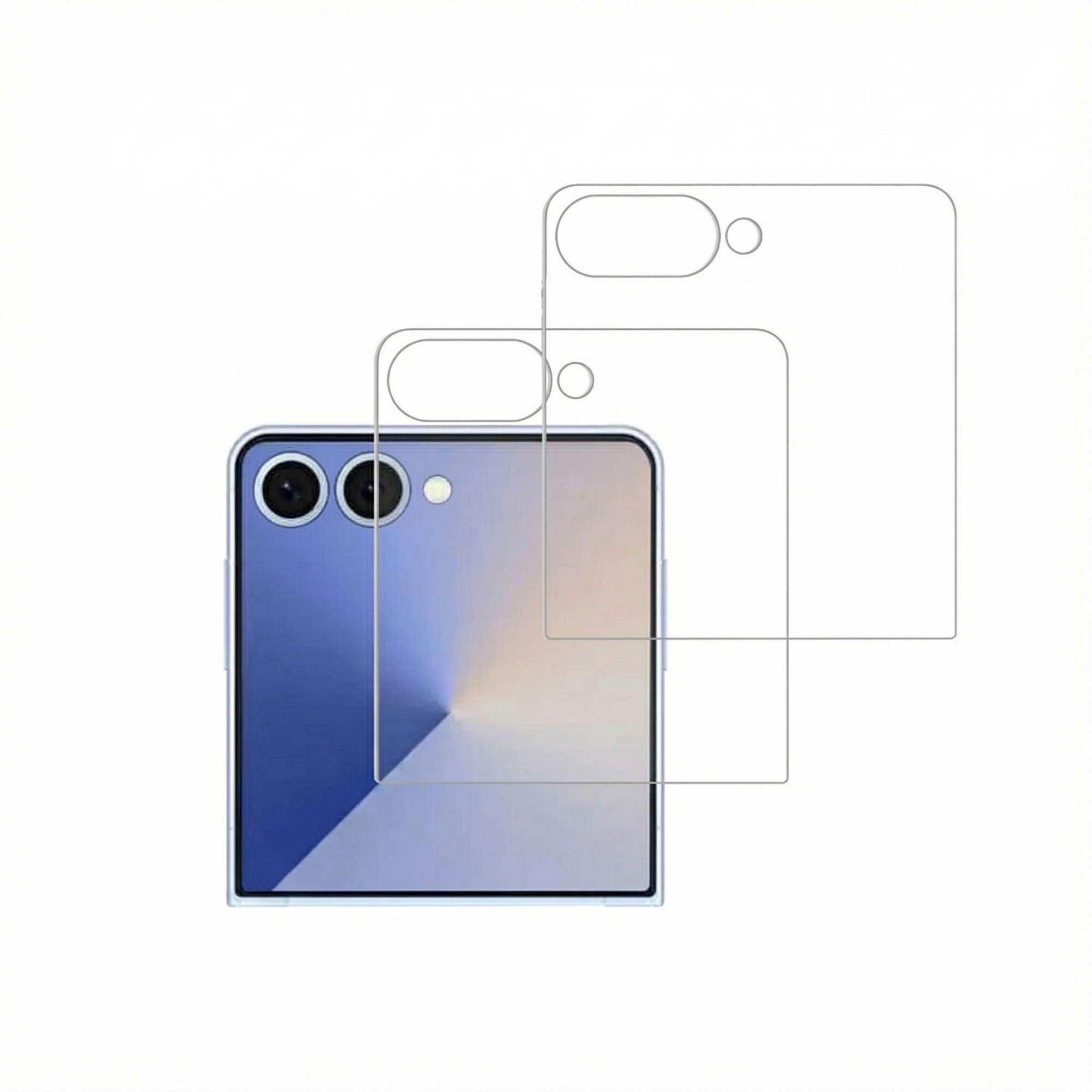 Accezz Gehard Glas Screenprotector 2-pack voor de Samsung Galaxy Z Flip 8 / Flip 7