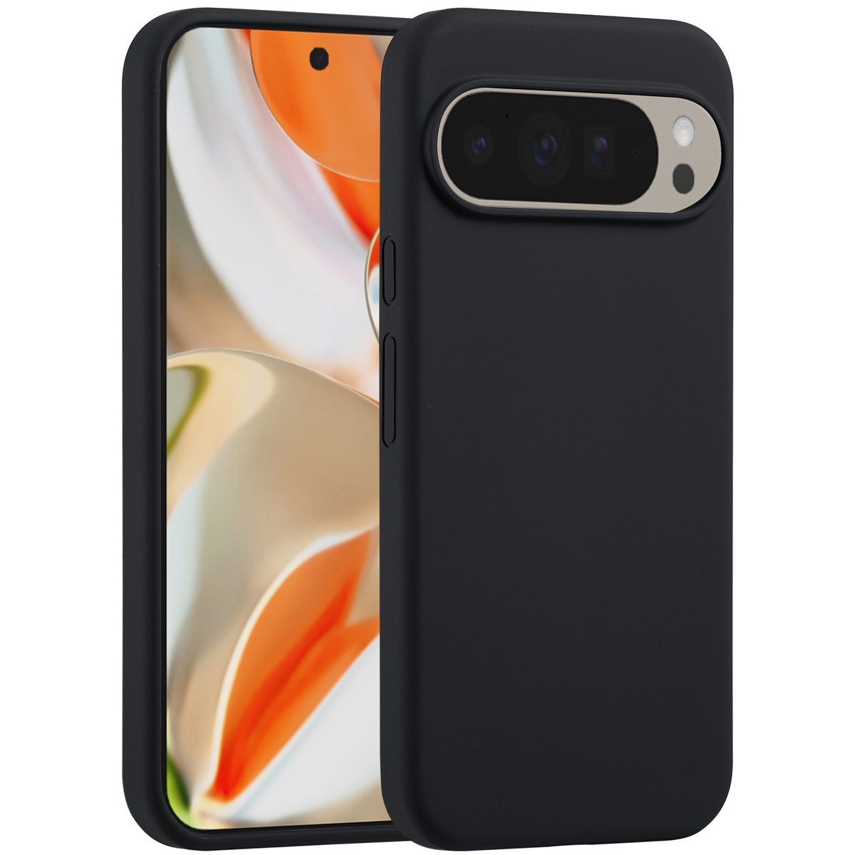 Accezz Liquid Silicone Backcover voor de Google Pixel 10 Pro XL - Zwart