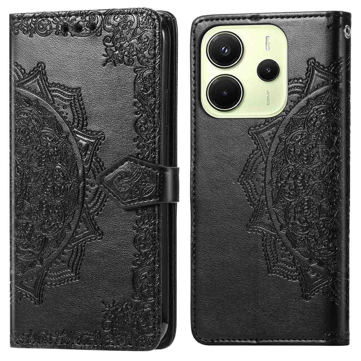 imoshion Mandala Bookcase voor de Xiaomi Redmi Note 14 (4G) - Zwart