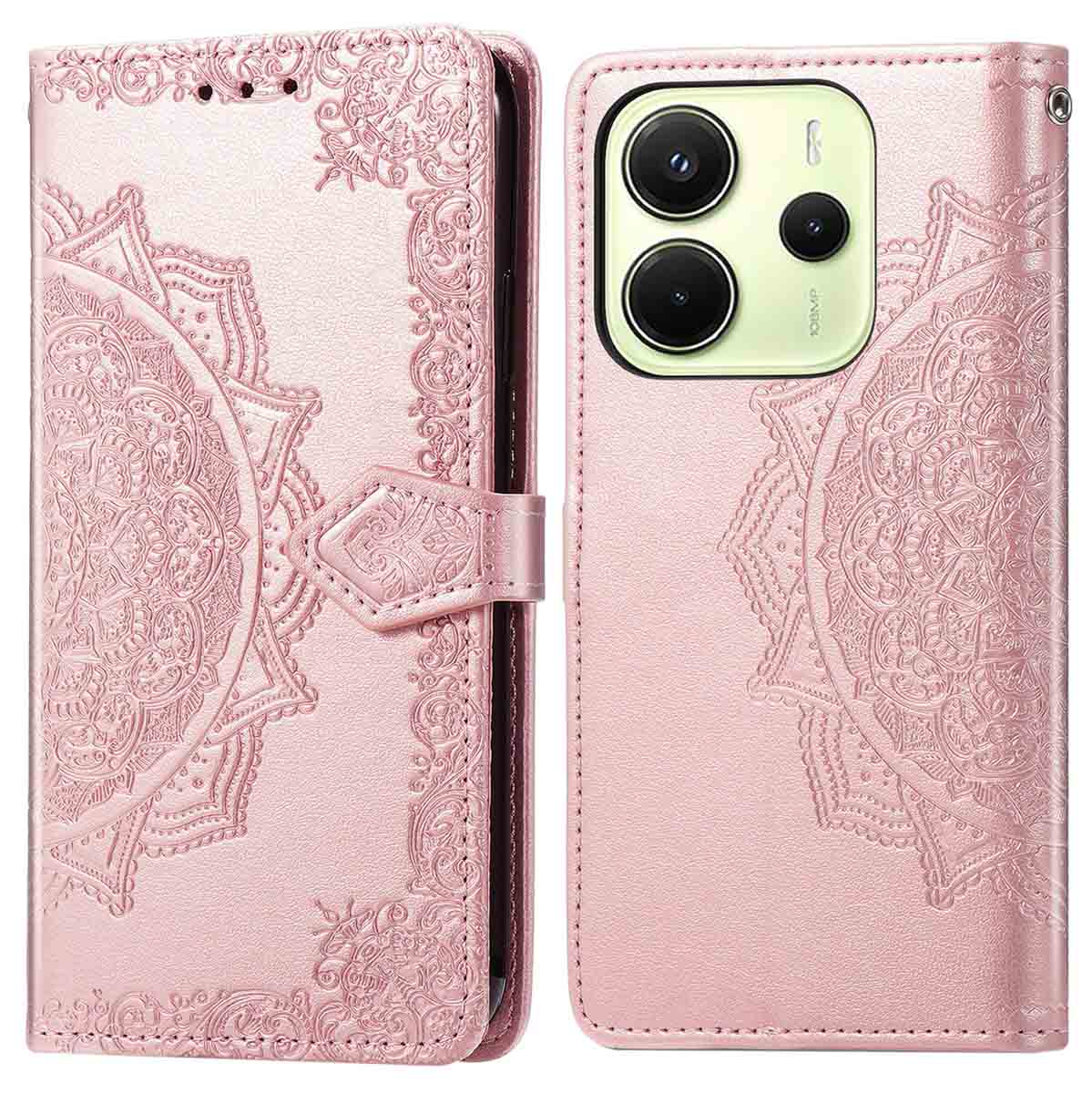 imoshion Mandala Bookcase voor de Xiaomi Redmi Note 14 (4G) - Rosé Goud