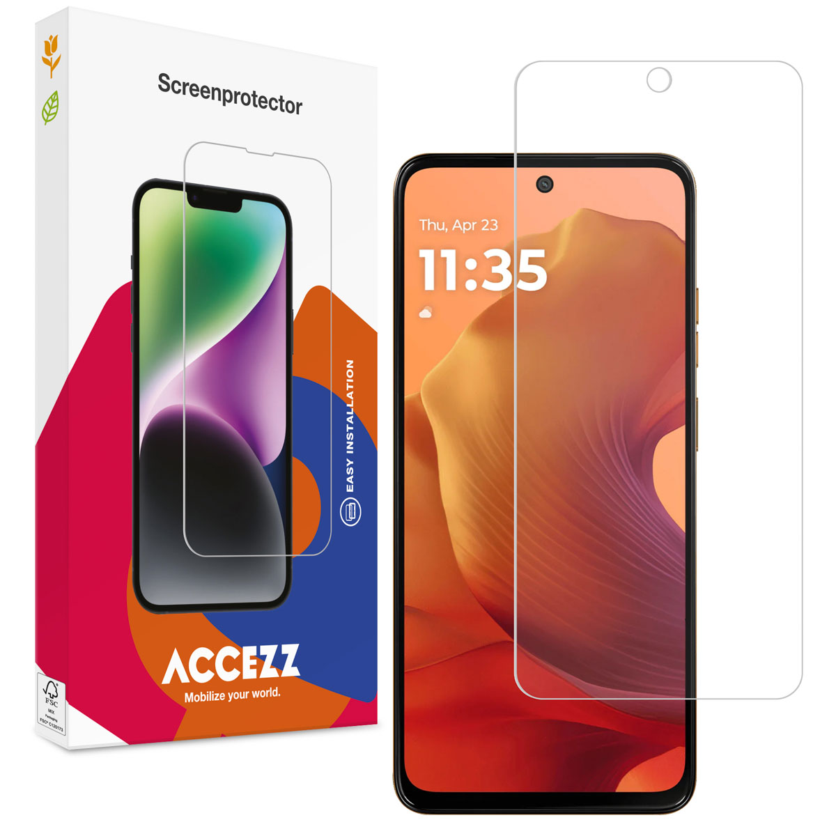 Accezz Protection d'écran en verre trempé Motorola Moto G15 / G15 Power