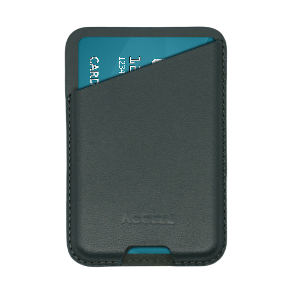 Accezz Leren Kaarthouder - Geschikt voor MagSafe en Qi2 - Cedar Green