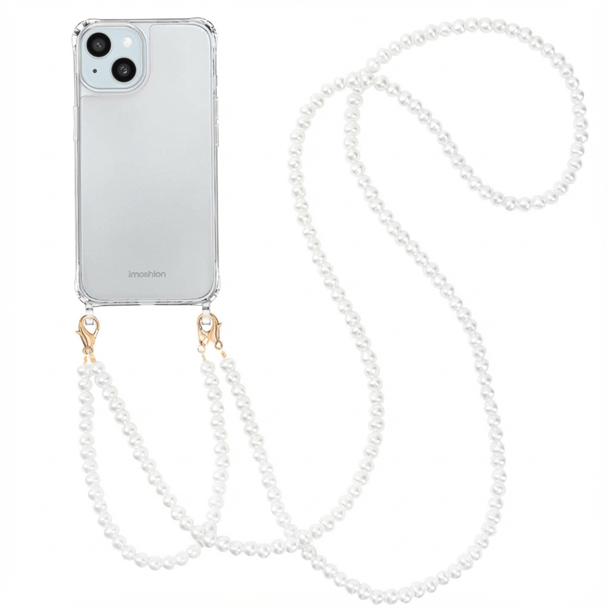 imoshion Coque avec cordons de téléphone Apple iPhone 15 - Perles