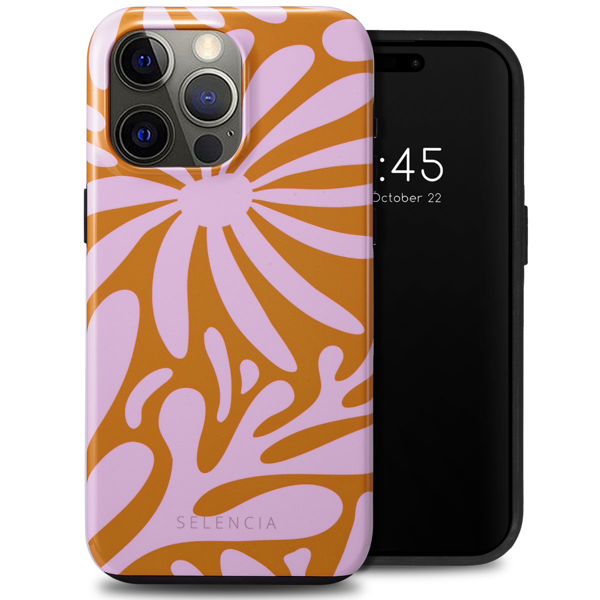 Selencia Coque arrière Vivid Apple iPhone 15 Pro Max - Modern Bloom Pink