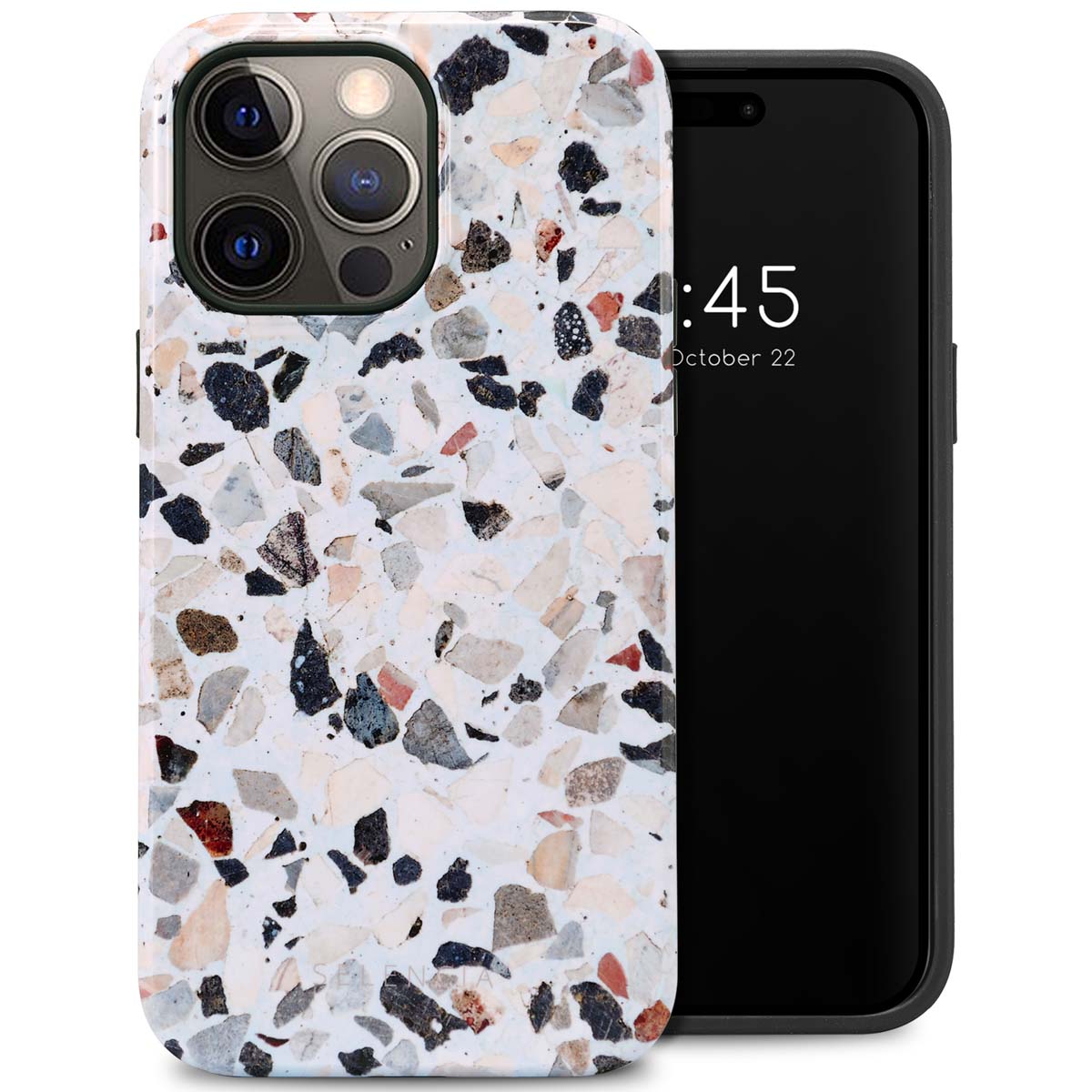 Selencia Coque arrière Vivid Apple iPhone 14 Pro Max - Chic Terazzo