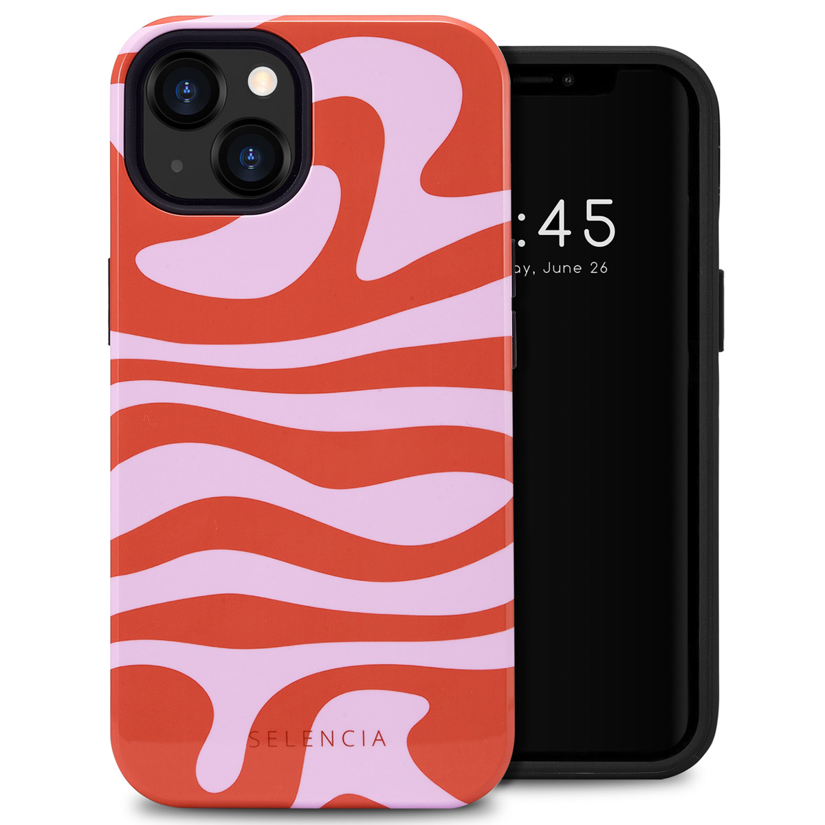 Selencia Vivid Backcover voor de Apple iPhone 13 - Dream Swirl Pink