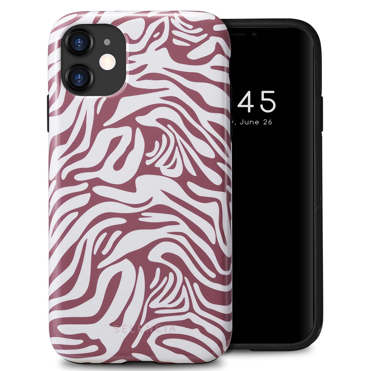 Selencia Coque arrière Vivid Apple iPhone 11 - Trippy Swirl Dark Rose