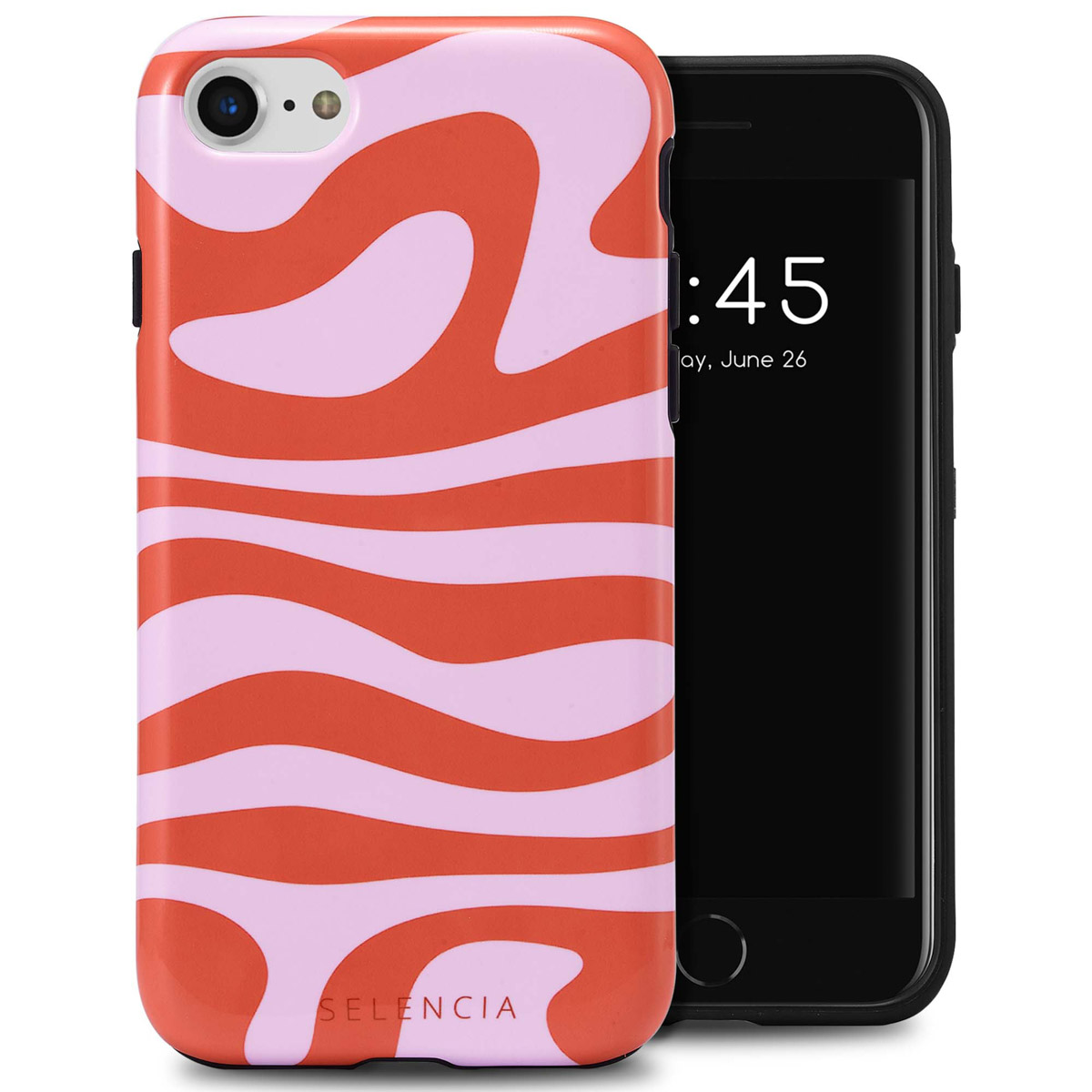 Selencia Vivid Backcover voor de Apple iPhone SE (2022 / 2020) / 8 / 7 / 6(s) - Dream Swirl Pink