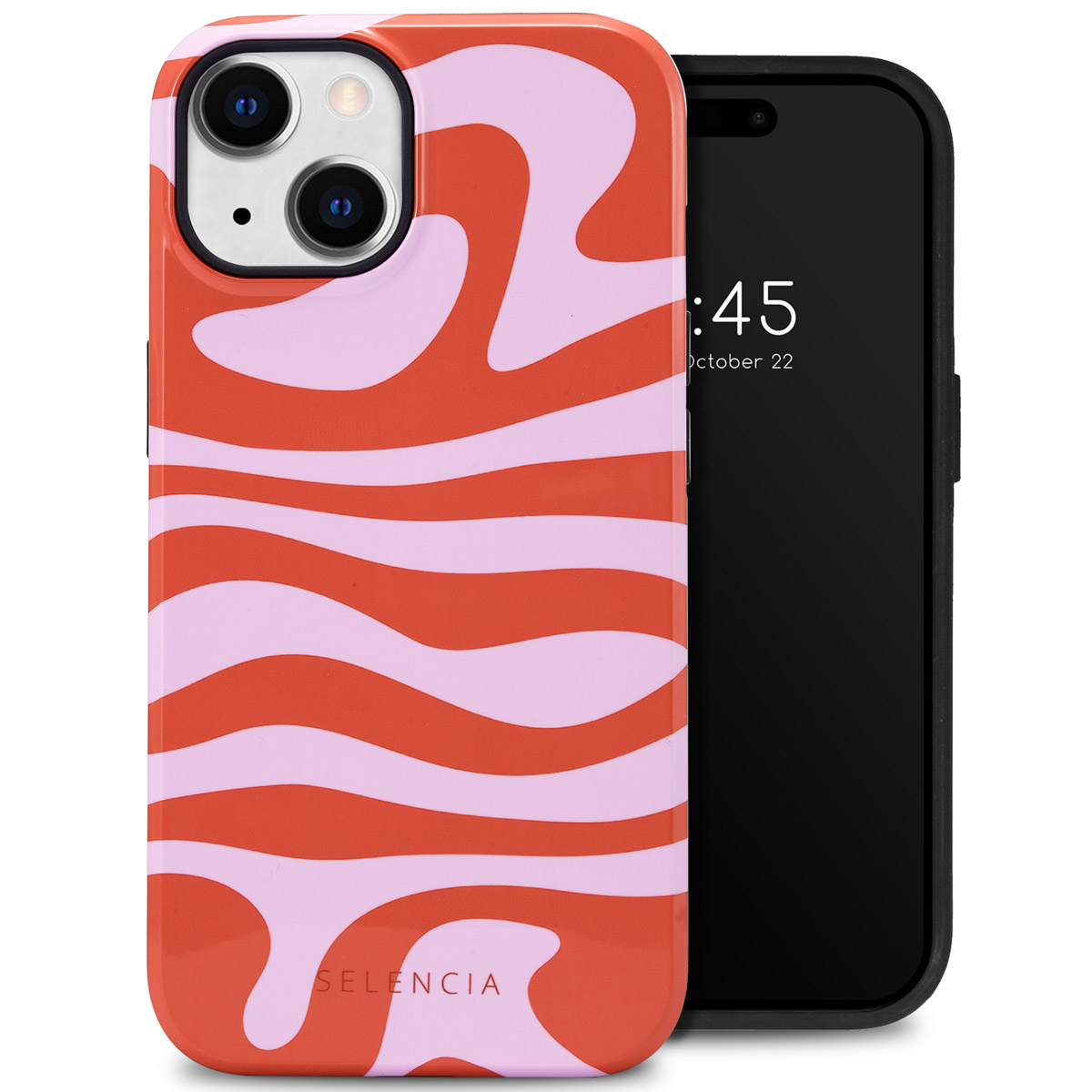 Selencia Vivid Backcover voor de Apple iPhone 14 - Dream Swirl Pink
