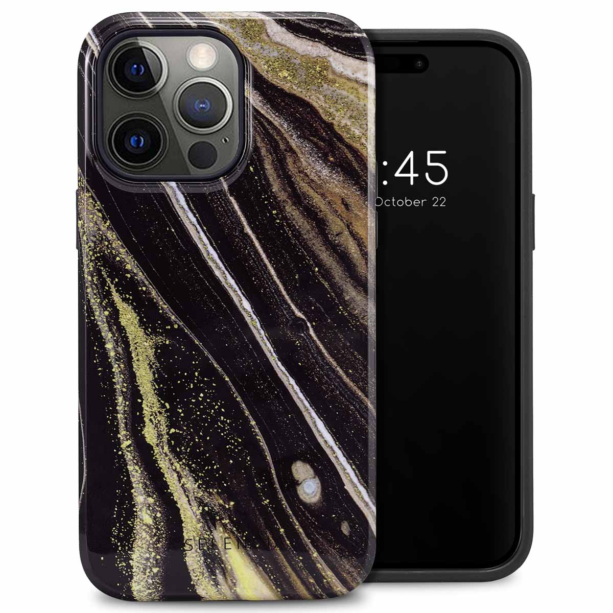 Selencia Coque arrière Vivid Apple iPhone 14 Pro Max - Chic Marble