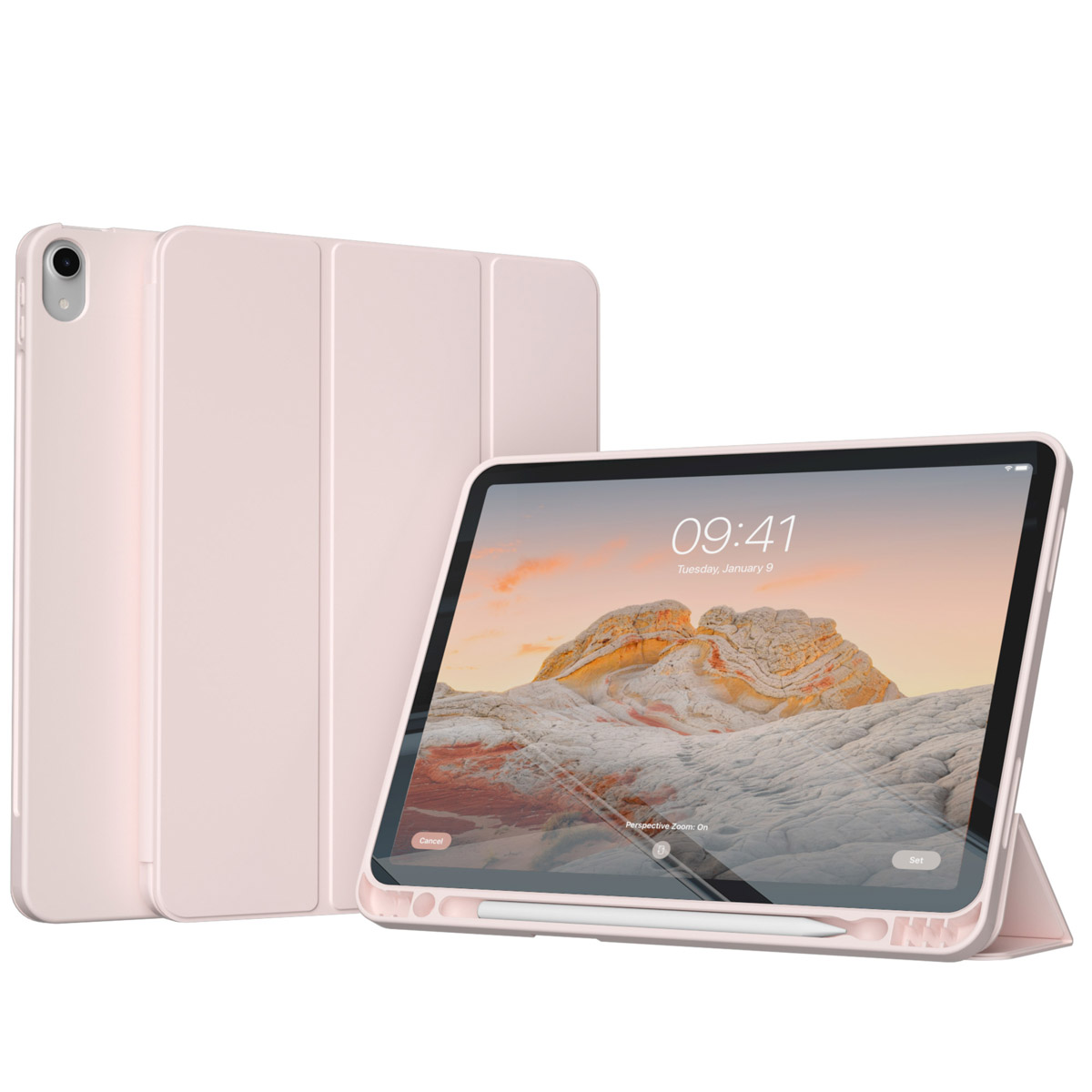 Accezz Smart Silicone Bookcase voor de Apple iPad Air 11 inch (2026) M4 / (2025) M3 / (2024) M2 / Air 5 (2022) / Air 4 (2020) - Roze