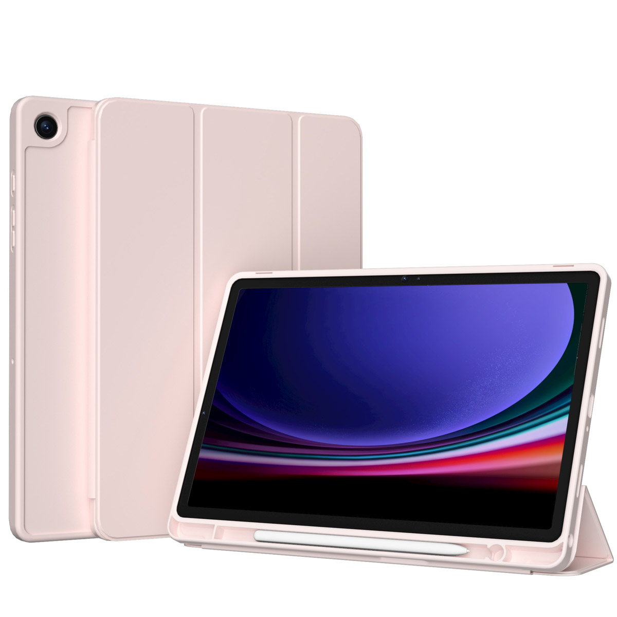 Accezz Smart Silicone Bookcase voor de Samsung Galaxy Tab A9 Plus - Roze