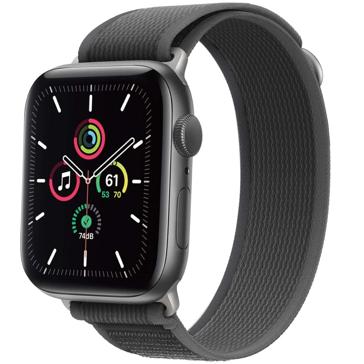 imoshion Bracelet Trail en nylon Apple Watch | 38/40/41/42 mm - Black / Grey