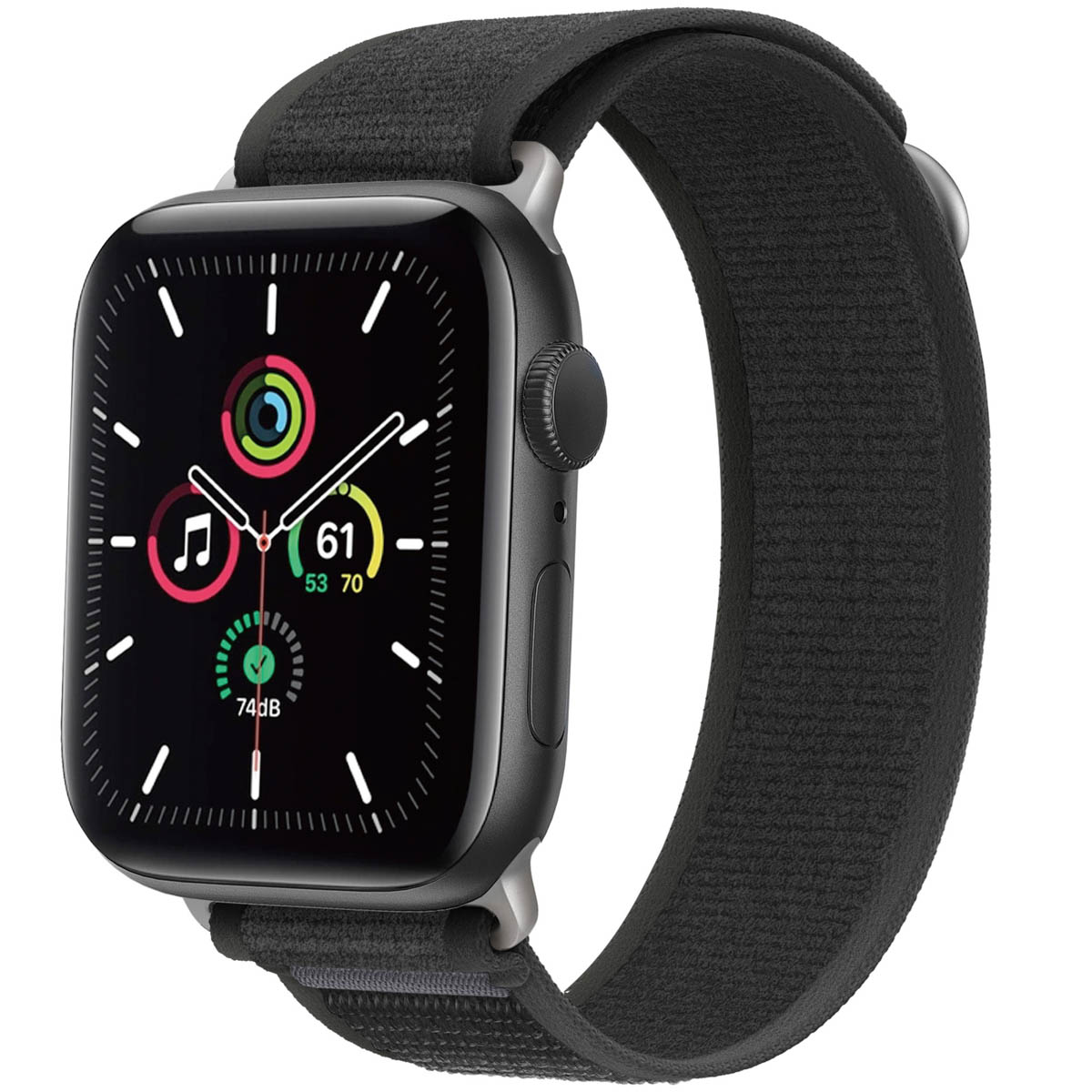 imoshion Bracelet Trail en nylon Apple Watch | 38/40/41/42 mm - Pure Black