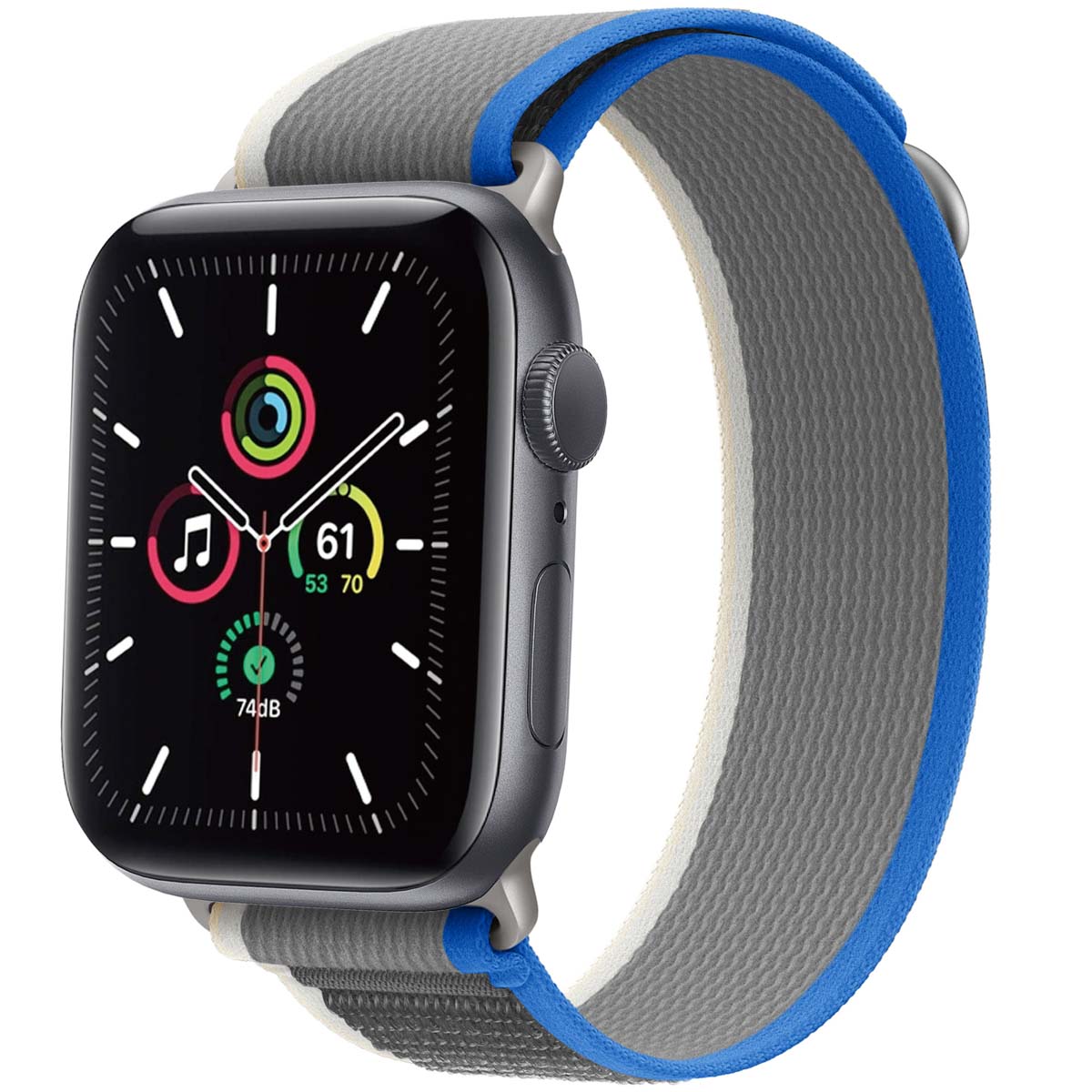 imoshion Bracelet Trail en nylon Apple Watch | 44/45/46/49 mm - Blue / Grey