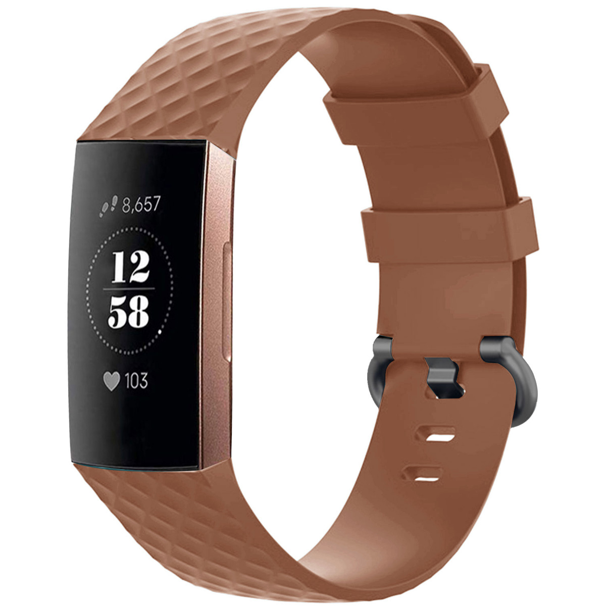 imoshion Bracelet silicone Fitbit Charge 3 / 4 - Marron