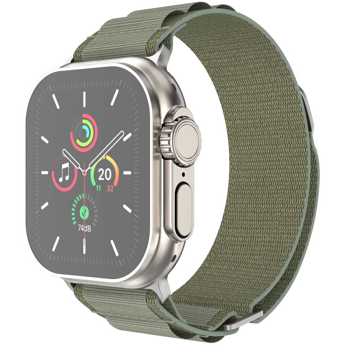 imoshion Bracelet en nylon Alpine Apple Watch | 38/40/41/42 mm - Olive Green