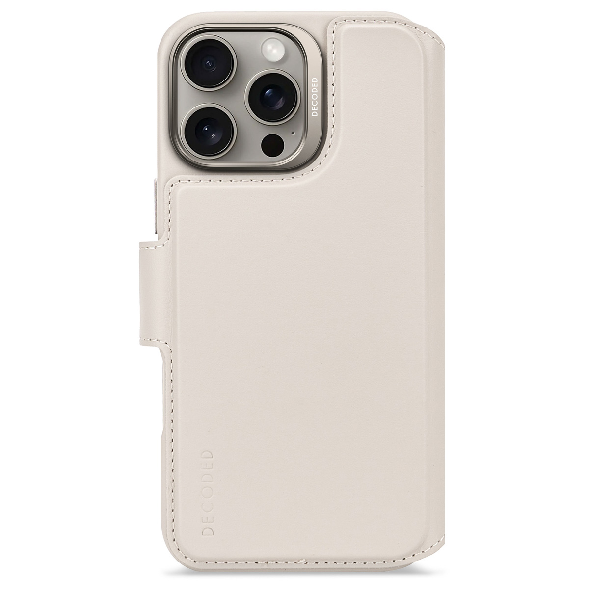 Decoded Portefeuille détachable 2 en 1 en cuir MagSafe Apple iPhone 16 Pro Max - Clay