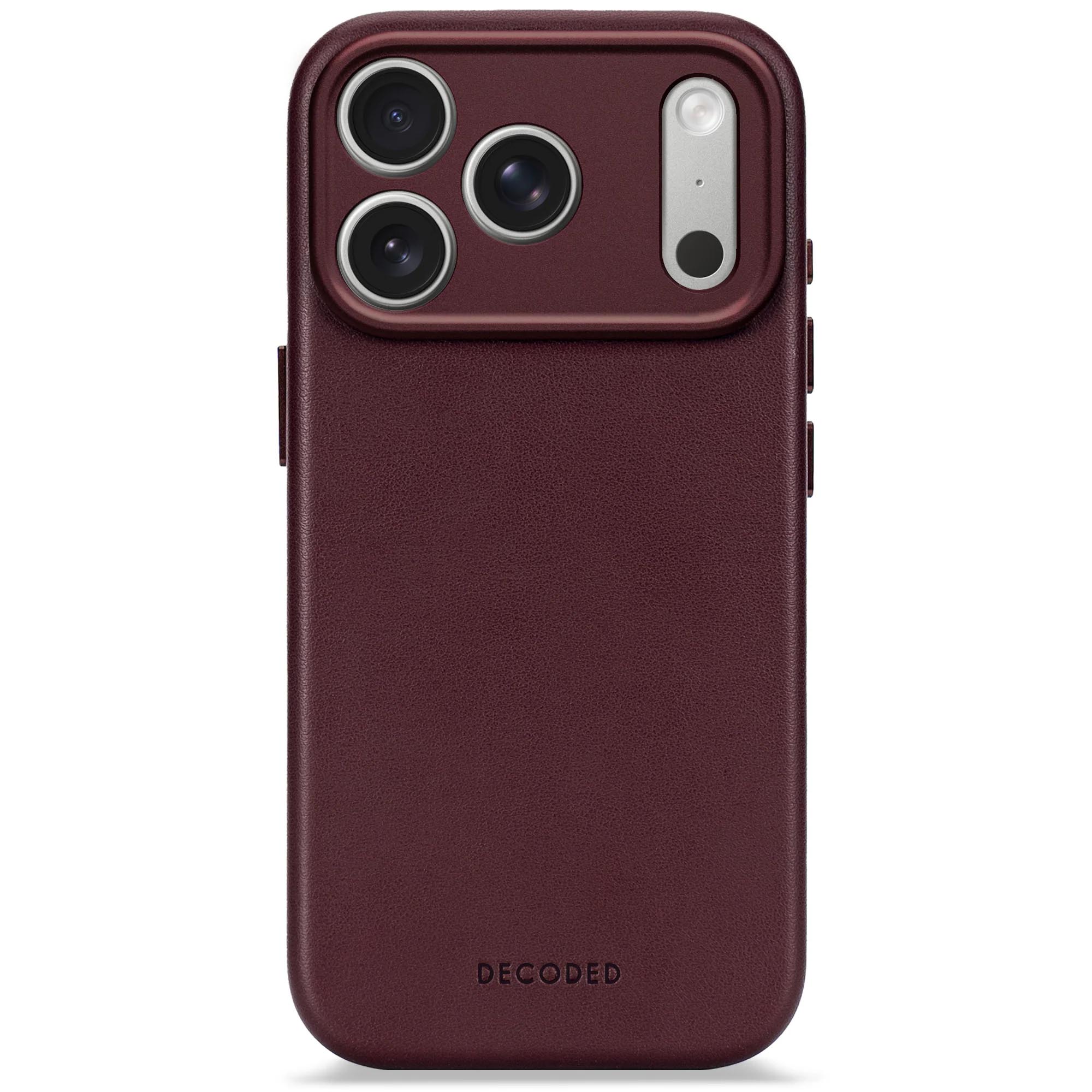Decoded Coque en cuir MagSafe Apple iPhone 17 Pro - Burgundy