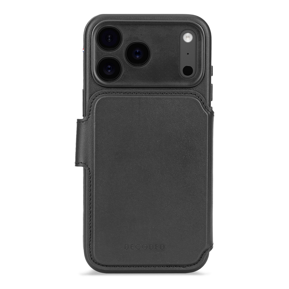 Decoded Portefeuille détachable 2 en 1 en cuir MagSafe Apple iPhone 17 Pro - Noir