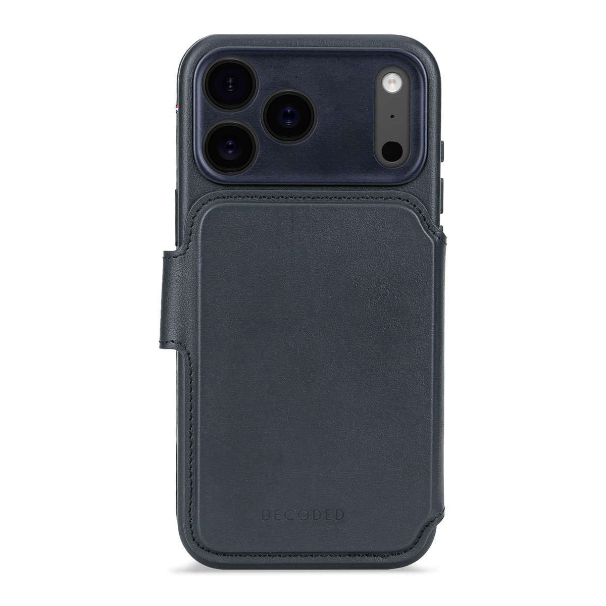 Decoded 2 in 1 Leather Detachable Wallet MagSafe voor de Apple iPhone 17 Pro - Navy Shadow