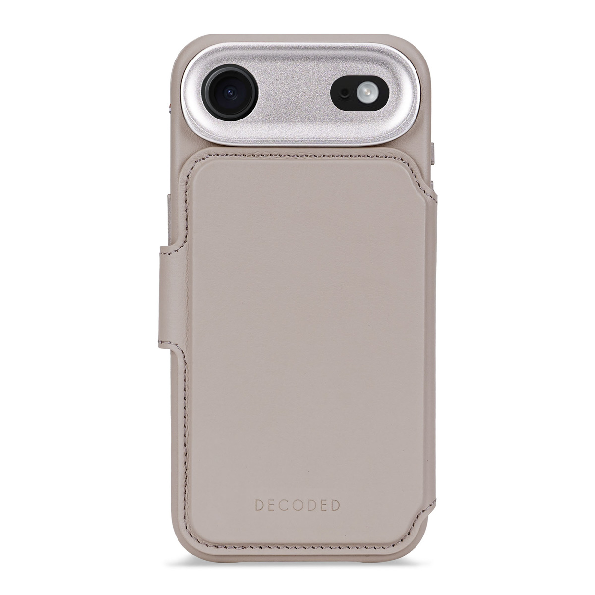 Decoded Portefeuille détachable 2 en 1 en cuir MagSafe Apple iPhone 17 Pro - Solid Clay
