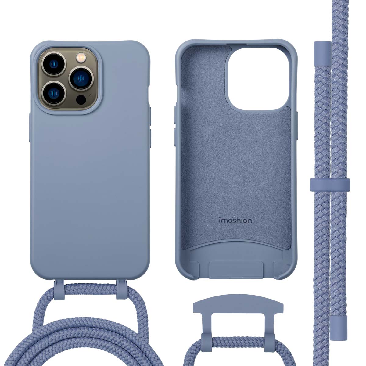 imoshion Color Backcover met afneembaar koord met MagSafe voor de Apple iPhone 13 Pro - Ash Blue