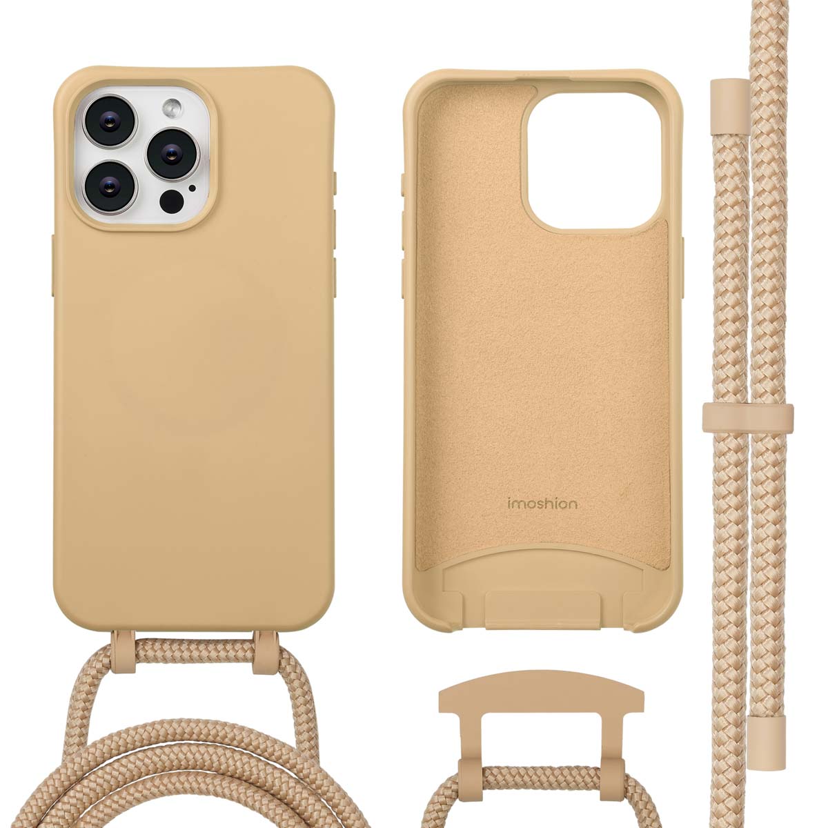imoshion Color Backcover met afneembaar koord met MagSafe voor de Apple iPhone 15 Pro Max - Nude